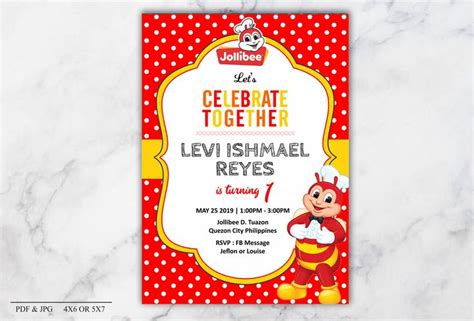 jollibee invitation layout|::Welcome to Jollibee:: .